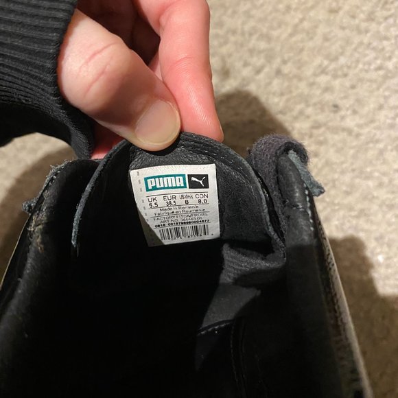 Fenty Puma Black Patent Cracked Leather Creepers - Picture 3 of 7